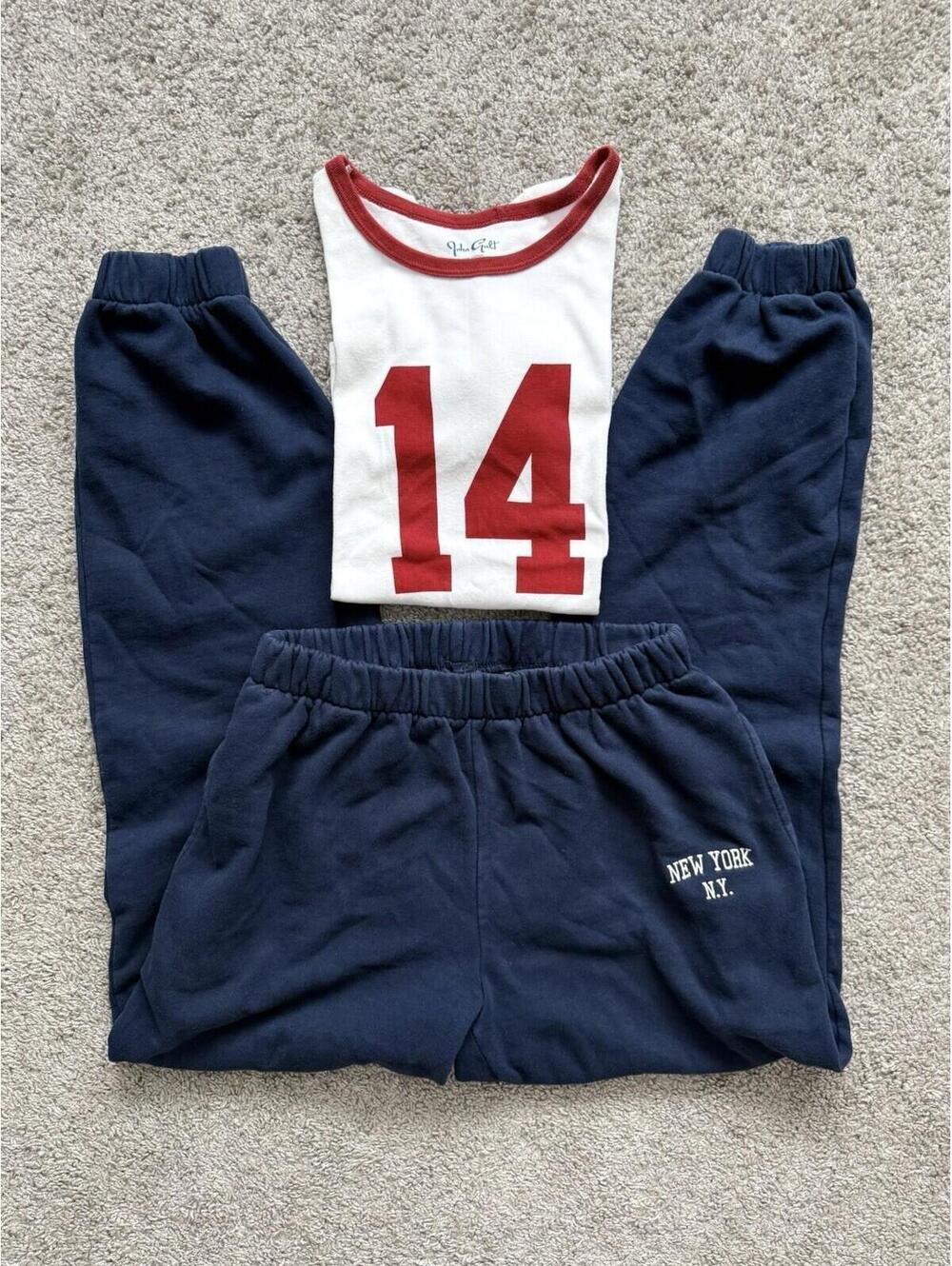 John Galt Brandy Melville Sweatsuit Joggers Women’s Baby‎ Tee Lounge Set Casual